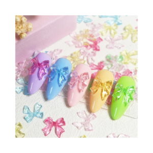 Clear Butterfly Bow Nail Charms