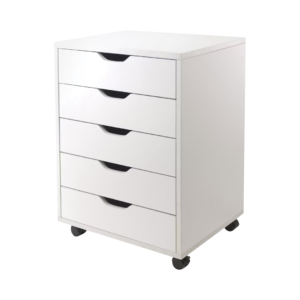 Winsome Wood 5-Drawer Cabinet With Wheels