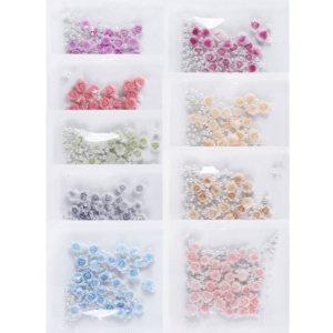 Rose Flower With Pearls Nail Art Charms