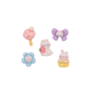 Kawaii Resin Rabbit Nail Art Charm