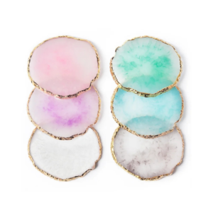 Round Resin Agate Stone Nail Art Palette